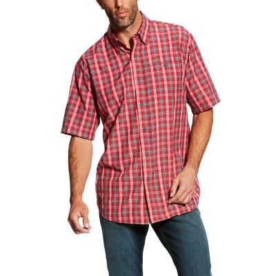 Ariat Western: VentTEK II Classic Fit Camisa Hombre - Coral (EIROD7514)